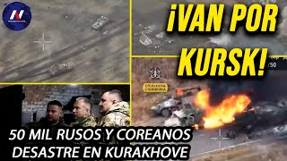 ¡Inició gran contraofensiva por Kursk Van 50 mil hombres rusos y coreanos Desastre en Kurakhove [upl. by Bill]