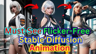 Stable Diffusion Animation Use AnimateDiff To Create FilckerFree Video Tutorial Guide [upl. by Ahseya]