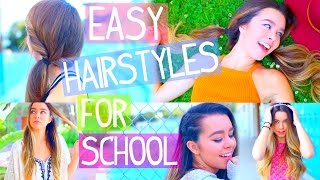 5 Insanely Easy Back To School Hairstyles  Outfits [upl. by Maye513]