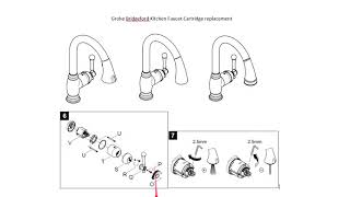 How to replace a cartridge on Grohe Bridgeford Kitche faucet [upl. by Korella332]