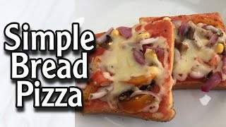 Simple Bread Pizza  Pizza sandwich  Foodies Food Book [upl. by Vadim]