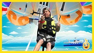 Boat Ride amp Parasailing Kids Water Activities amp Outdoor Family Fun Trip with Park Ranger Aaron amp LB [upl. by Nowujalo]