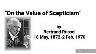 On the Value of Scepticism by Bertrand RusselSummaryUrdu [upl. by Dorcy]