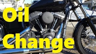 500 Mile Oil Change  2015 Dyna Street Bob FXDB [upl. by Borlow]