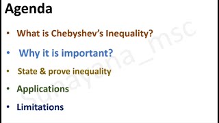 Chebbycheffs inequality  Introduction  state amp prove inequality  applications  limitations [upl. by Benia]