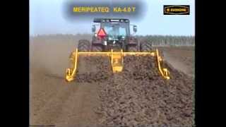 Sod peat windrowing MeriPeat KA40 T [upl. by Haley]