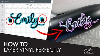 HOW TO LAYER VINYL DECALS PERFECTLY and add registration marks in Cricut Design Space  EASY [upl. by Nolyat]