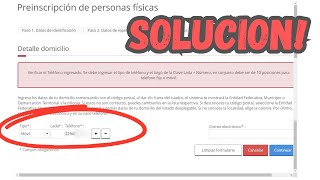 ✅ SOLUCION AL ERROR TELEFONO LADA PREINSCRIPCION AL RFC  FACIL Y RAPIDO 🔥 [upl. by Odrude]