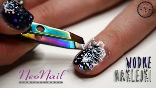 ♥ NAIL TUTORIAL ♥ Naklejki wodne NeoNail i hybryda Andromeda ♥ [upl. by Eerased]