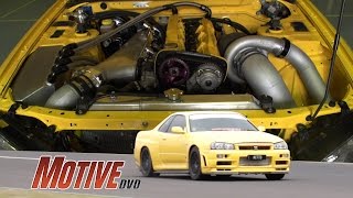 One of the best R34 GTR Street Cars  1100hp32 stroker with sequential transmission [upl. by Esir]