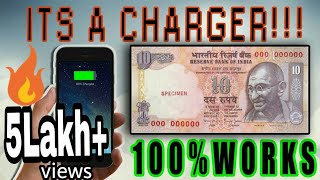 Charge ANY phone with a 10 rupee note [upl. by Jeraldine]