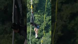 Bungee jumping in rishikeshadventure shortsfeed shorts india bungee bungeejumping tranding [upl. by Vaden]