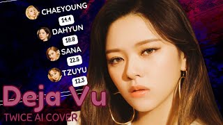 AI COVER How Would Twice sing quotDeja Vuquot Dreamcatcher  Line distribution  Lyrics [upl. by Wickham]