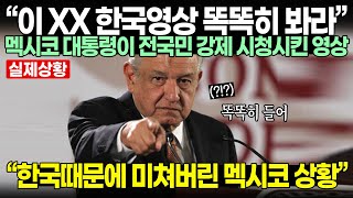 “이 XX 한국영상 똑똑히 봐라” 멕시코 대통령이 전국민 강제 시청시킨 영상 [upl. by Nork]