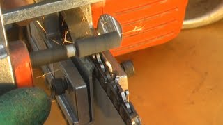 Granberg precision grinder and accurate depth guage raker setting for chainsaw chain [upl. by Dodge]