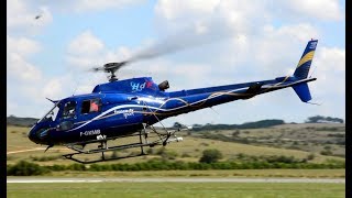 Tour de France Helicopters AS350 Squirrel at Millau Airport [upl. by Adnolohs]