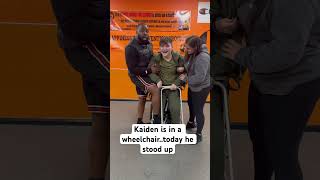 Boy in a wheelchairstands up subscribe viralvideo viralshorts inspiration youtubeshorts [upl. by Clippard]