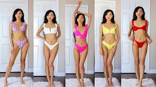 BEST BIKINIS FOR FLAT CHEST  How to ROCK a bikini with small boobs [upl. by Laven]