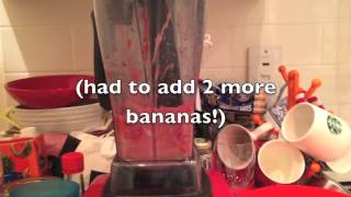 Vegan Offerings Quick Raspberry Banana Vitamix Ice Cream [upl. by Hicks63]