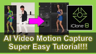 AI Video Motion Capture for iClone 8  ThreeDPoseTracker  BVH to rlMotion  Easy Tutorial [upl. by Eerised]