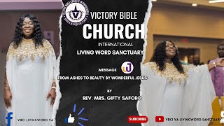 Victory Bible Church Int NA  Rev Mrs Gifty Saforo  From Ashes to beauty by Jesus 10272024 [upl. by Hgielram]