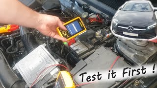 W177 Mercedes 12v Battery TEST before Replacement A200 [upl. by Dee Dee]