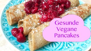 Rezept Gesunde Bananen Pancakes I ohne Ei I 4 Zutaten I vegan [upl. by Adyol]