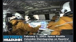 February 1 2003 Space Shuttle Columbia Disintegrates on Reentry [upl. by Ydderf386]