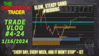 Trade VLOG 424  Slow Steady Gains  This is The Way  01162024 [upl. by Zetrom]