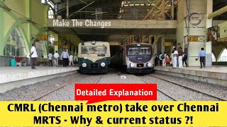 CMRL take over Chennai MRTS  chennai mrts to metro  chennai metro latest news  Chennai infra MTC [upl. by Towne]