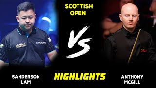 Anthony Mcgill vs Sanderson Lam Highlights  Scottish Open Snooker 2023 [upl. by Ainahpets349]