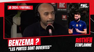 JO 2024  Football  Benzema  “Les portes sont ouvertes” déclare Thierry Henry [upl. by Mecke587]