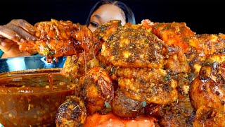 KING CRAB SEAFOOD BOIL MUKBANG  DESHELLED  SEAFOOD BOIL MUKBANG  Seafood  Mukbang [upl. by Anat113]