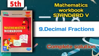 9Decimal fraction 5th Standard maths workbook answer 5th class maths Workbook  std 5 maths [upl. by Atse]