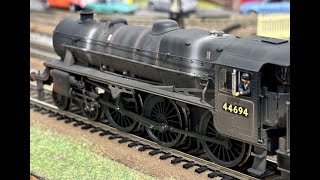 My Hornby custom weathered black five locomotive with DCC sound [upl. by Gerty]