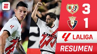 RAYO VALLECANO selló contundente triunfo ante OSASUNA con debut de JAMES RODRÍGUEZ  La Liga [upl. by Anoniw944]