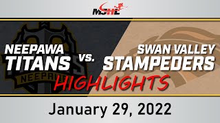 Neepawa Titans vs Swan Valley Stampeders  January 29 2022 Highlights [upl. by Ramat]