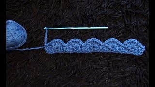 How to Crochet a Border Edging  Trim Stitch Pattern 854│by ThePatternFamily [upl. by Nerradal]