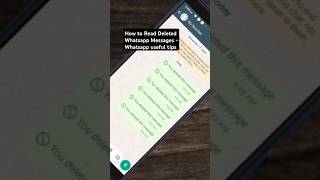 How to Read Deleted Whatsapp Messages  Whatsapp useful tips [upl. by Schenck]