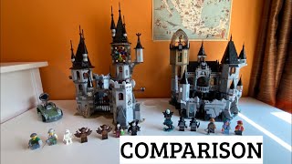 LEGO Monster Fighters Vs Hidden Side Castle COMPARISON  LEGO 9468 Vs 70437 [upl. by Wystand]