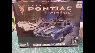 1970 Pontiac Firebird Revell 124 Scale Model Car Kit Unboxing [upl. by Kaila483]