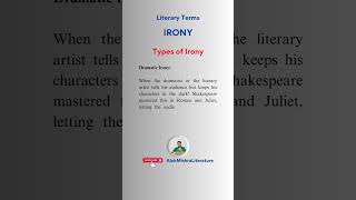 Irony in Literature Quick Introduction Definition amp Types or Irony Shorts AlokMishra english [upl. by Luy]