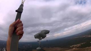 US Army Airborne T11 Combat Equipment Parachute Jump with GoPro [upl. by Om442]