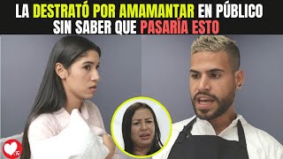 Por amamantar en público así reaccionó un empleado del local sin saber que pasaría esto [upl. by Llerod]