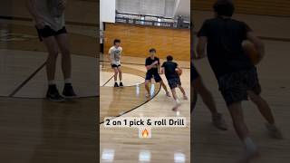 2 on 1 Pick amp Roll Drill basketball nba ballisllife basketballdrills aau pointguard college [upl. by Bronwyn]