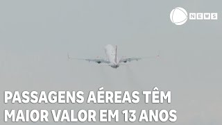 Passagens aéreas têm o maior valor em 13 anos [upl. by Wehttam]