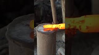 How to forge a small sword out of coil spring shorts short shortsvideo shortvideo diy how [upl. by Pike]