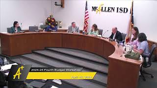 McAllen ISD Special Board Meeting April 15 2024 [upl. by Aikrehs780]