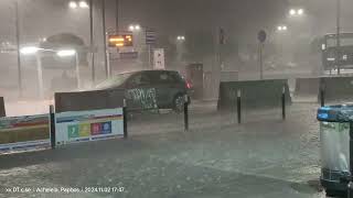 Supercell Storm Hits Paphos Airport [upl. by Galan]