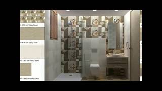 Bathroom Design  7 L X 4 W x 7 H  By Using 40 cm x 80 cm Kajaria Tiles [upl. by Ogu]